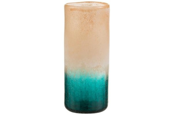 Vase Malou Verre Pêche/Turquoise