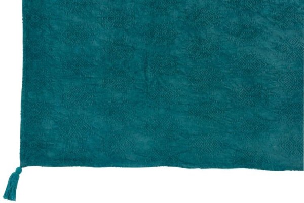 Plaid Fayola Coton - TURQUOISE