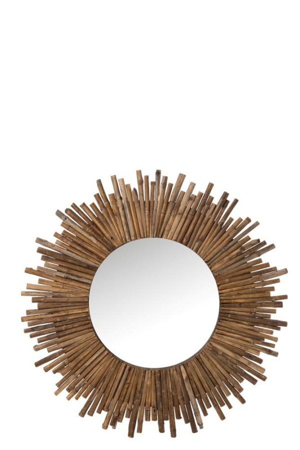 Miroir Rond Bambou