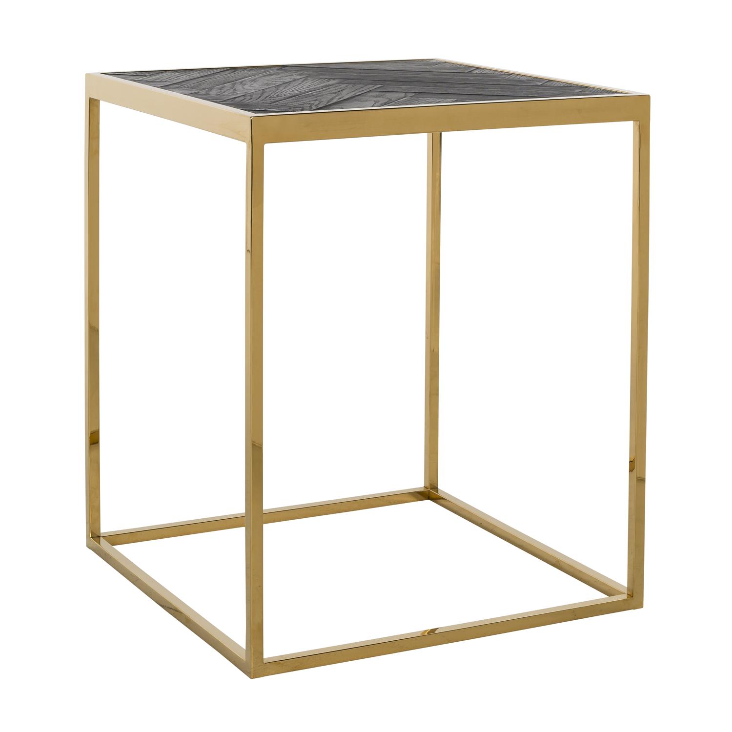 Table d'angle Blackbone gold 50x50
